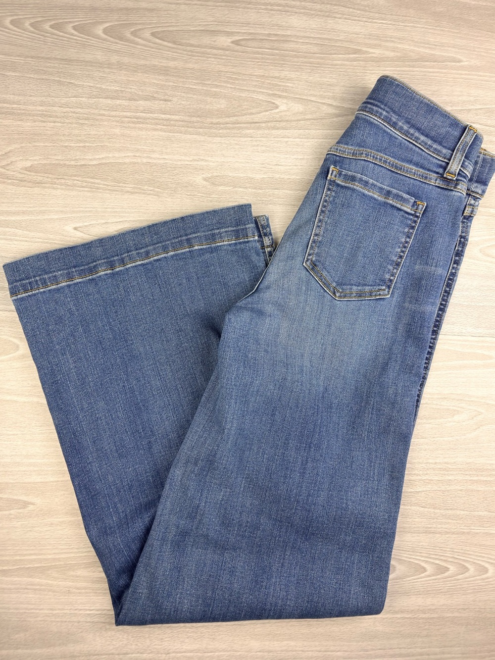 Spanx Shape Seamed Front Wide Leg Jeans Vintage Indigo Size XS Petite - Picture 13 of 16